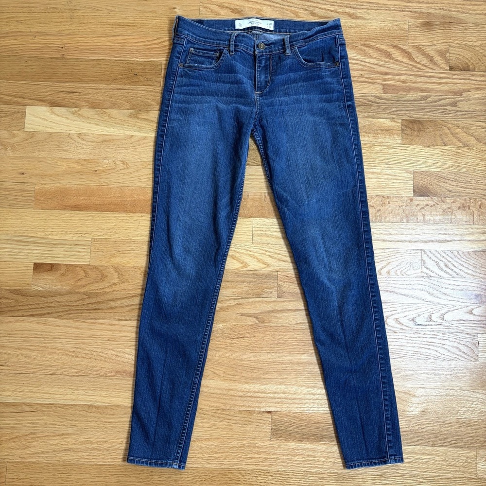 Abercrombie & Fitch Perfect Stretch Skinny Jeans Medium Wash Blue 6L Indie Sleek